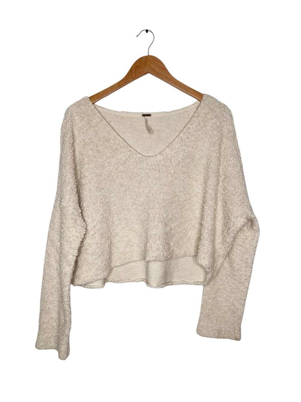 FREE PEOPLE Popcorn Pullover Sweater Ivory Size Medium